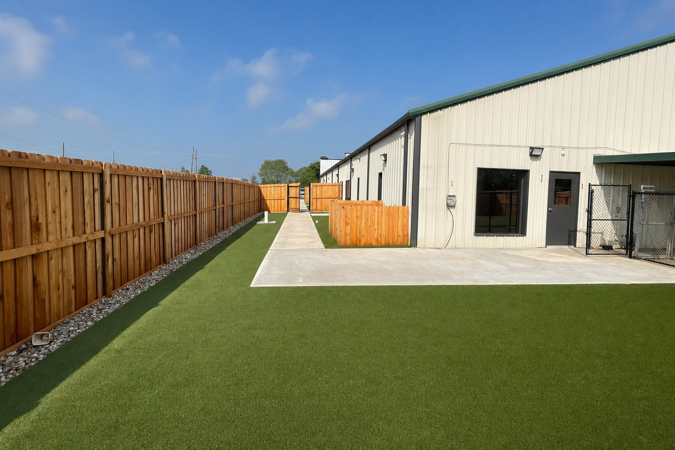 Commercial turf installation